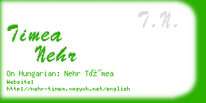 timea nehr business card